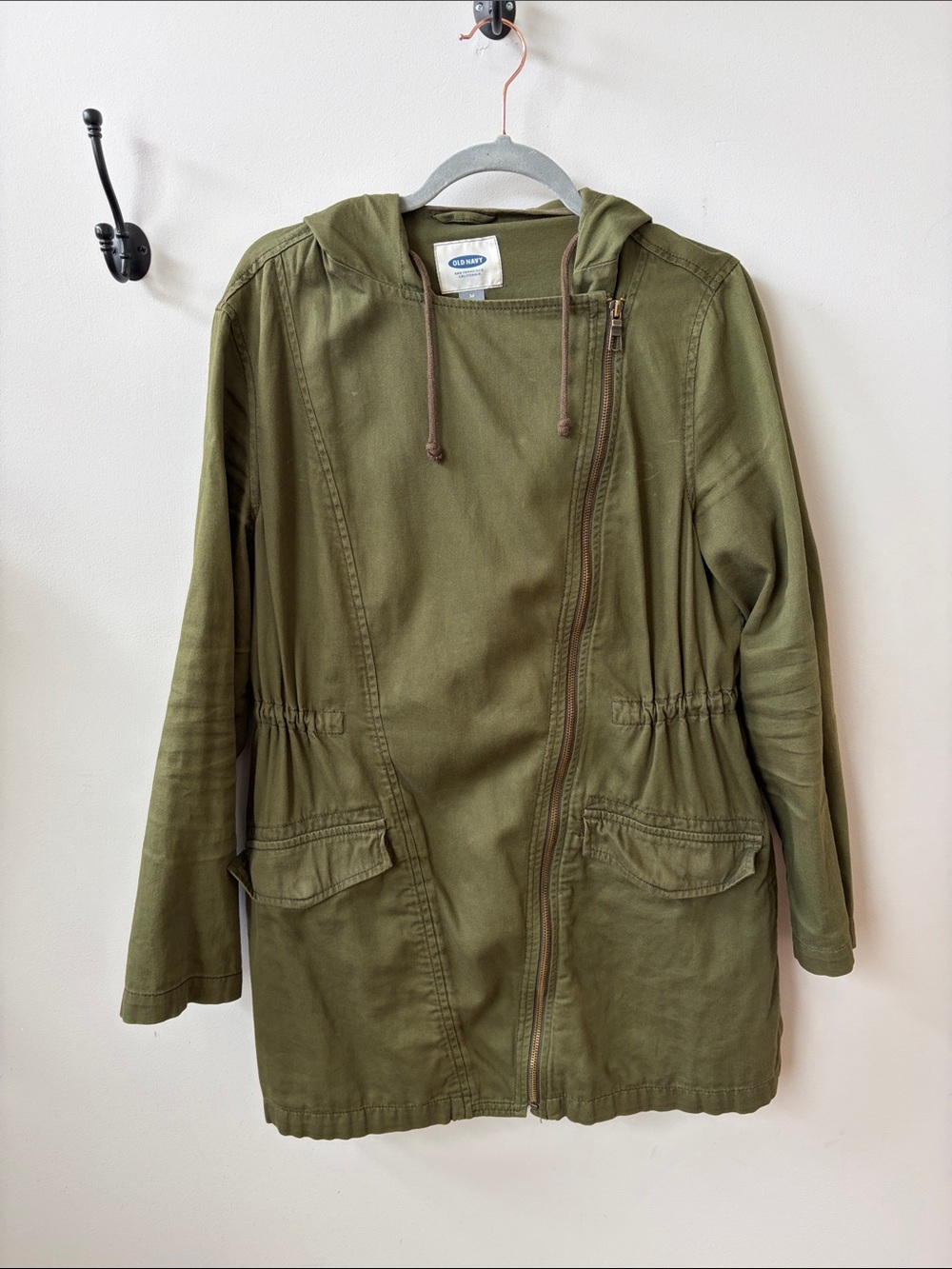 Old Navy Olive Utility Hooded Jacket